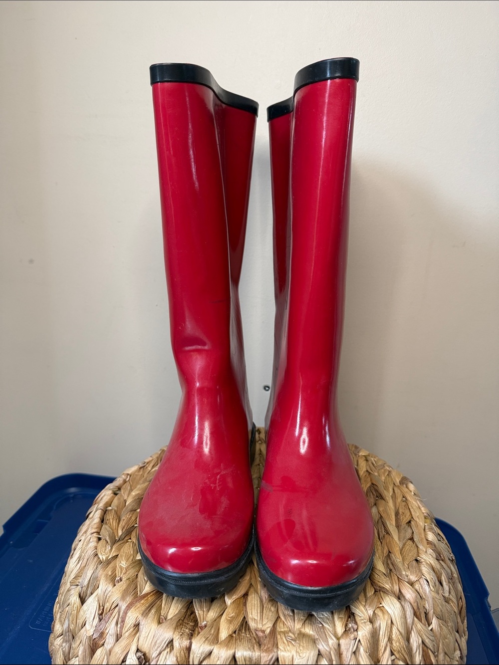 Women's Tall Red Rain Boots - Sleek Waterproof Style